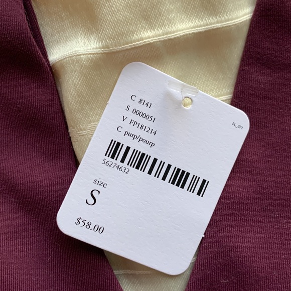 NWT Free People “Keep It Sleek” Intimately Bodysuit Purple Eggplant Color - Picture 4 of 7